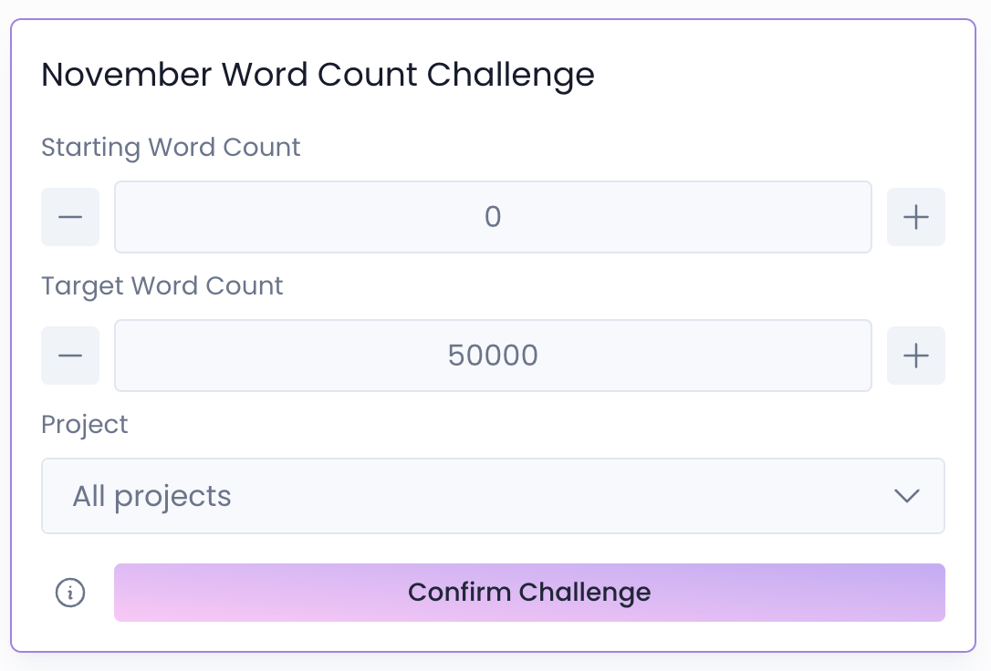 Novlr November Word Count Challenge 